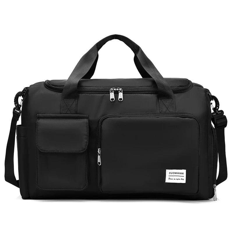 Water-Proof 6-Compartment Travel Bag in black